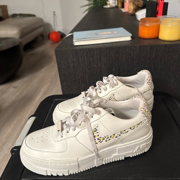 Nike Women's White Sneakers with Leopard Print Accent - Picture 4 of 4